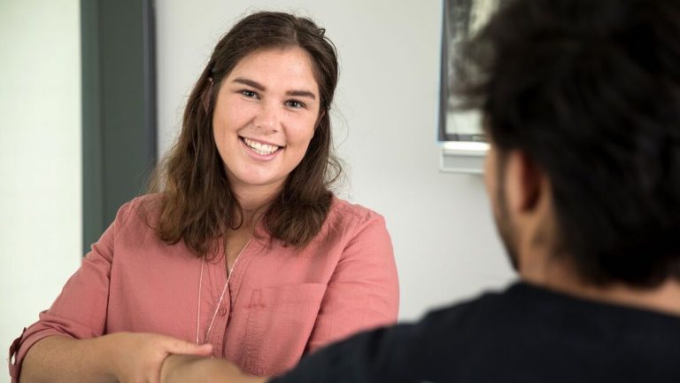 Circular Quay Osteopath Abbey Davidson assessing forearm