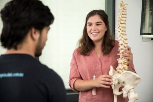 Sydney CBD Osteopath Dr Abbey Davidson treating Spondylolisthesis